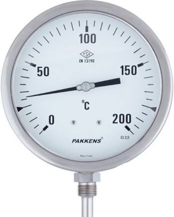Endüstriyel Bi-Metal Termometreler Ø 160 mm